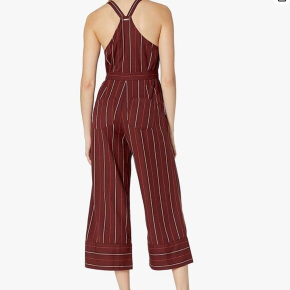 BILLABONG Maroon Striped Wide Leg Overall Size M - Picture 2 of 9
